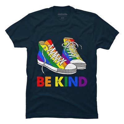 Adult Design By Humans Be Kind Sneakers LGBTQIA PrideBy Legato Tendo T-Shirt
