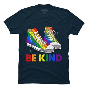 Adult Design By Humans Be Kind Sneakers LGBTQIA PrideBy Legato Tendo T-Shirt - 1 of 2