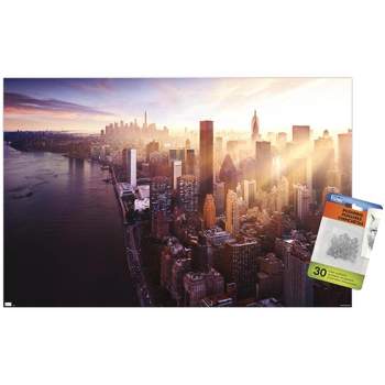Trends International Cityscapes - New York City, New York Skyline at Dusk Unframed Wall Poster Prints