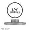 Pipe Decor 3/4 in. Black Floor Flange - 3 of 4
