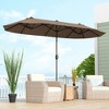 Tangkula 13FT Double-sided Patio Umbrella w/ Crank Handle Umbrella Base Safety Lock - 4 of 4