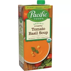 Pacific Foods Plant Based Organic Gluten Free Vegan Tomato Basil Soup - 32oz