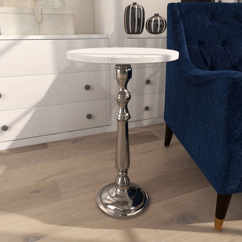Traditional Terrazzo Accent Table White - Olivia &#38; May, 5 of 15