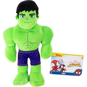 Marvel Spidey and His Amazing Friends 8-Inches Hulk Plush - Spider-Man Toy Figure - Officially Licensed - Spider-Verse Gift for Kids, Boys and Girls - 1 of 4