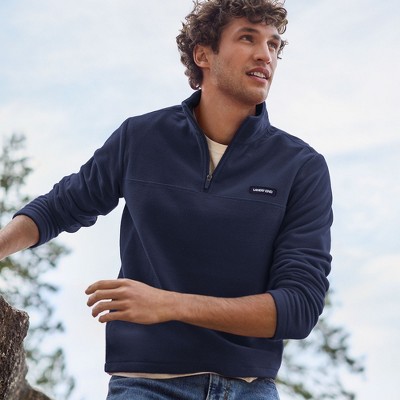 Lands' End Men's Tall Anyweather Fleece Quarter Zip Pullover - Large Tall - Radiant Navy — фото 3