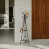 Industrial Style Coat Rack Stand with 2 Shelves: Sturdy, Stylish Organizer for Clothes, Hats, and Bags - 3 of 4
