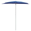 vidaXL Garden Half Parasol with Pole 70.9"x35.4" Azure Blue - 3 of 4
