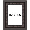 PosterPalooza | 3.5" Wide Ornate Black Picture Frame - UV Acrylic, Foam Board Backing, Hanging Hardware - 2 of 4