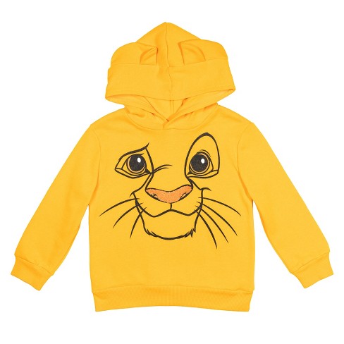 Disney Lion King Simba Little Boys Fleece Pullover Hoodie Orange 7-8 ...