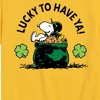 Boys' - Peanuts - Lucky To Have Ya Short Sleeve Graphic T-Shirt - 2 of 4