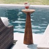JIONJOY Modern Farmhouse Pedestal End Table – Tall Solid Wood Martini Table, Round Drink Stand for Small Spaces - 4 of 4
