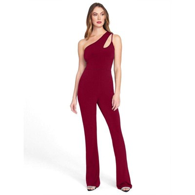 Coolmee Women's Summer Jumpsuits Sexy One Shoulder Casual Loose Long Elegant Wide Leg Jumpsuit