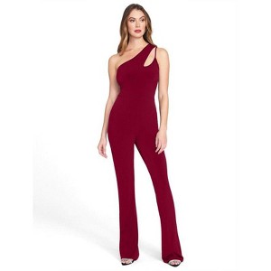 Coolmee Women's Summer Jumpsuits Sexy One Shoulder Casual Loose Long Elegant Wide Leg Jumpsuit - 1 of 4