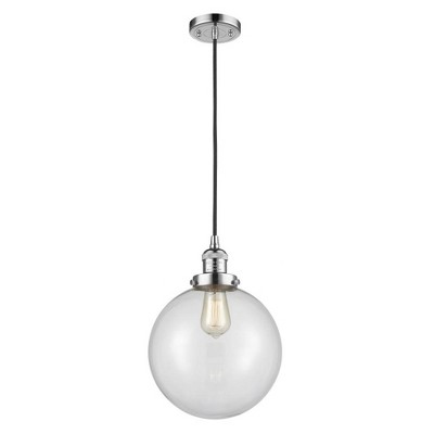 Beacon - 1 Light Cord Hung Mini Pendant In Industrial Style-13 Inches Tall and 10 Inches Wide