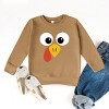Turkey Face Big Eyes - Kids Toddler Sweatshirt and Kids Youth Sweatshirt - 3 of 4
