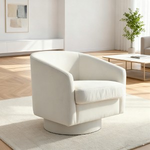 Dyonery Swivel Accent Chair Set of 1-Comfy Living Room Armchair No-Sag Foam,Swivel Accent Single Sofa for Bedroom Living Room,Office - 1 of 4