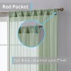 HLC.ME Lauren Semi Sheer Light Filtering Transparent Pocket Top & Back Tab Lightweight Window Curtain Panels, Set of 2 - 3 of 4