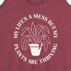 Women's - Instant Message - Lifes A Mess Graphic Racerback Tank - 2 of 4