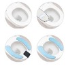 Unique Bargains 2 Pair Toilet Seat Cover Pad Bathroom Warm Toilet Seat Cushion Washable Reusable - 4 of 4