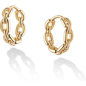 Cubic Zirconia Huggie Earrings 14k Gold Plated Tiny Earrings Small Huggie Hoop Earrings Simple Lightweight Hoops Gift for Women - 1 of 4