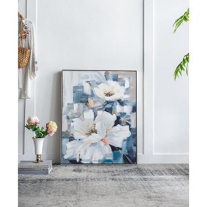 Gulches 32.5" x 40" Large Framed Flower Canvas Print - Elegant Home Decor for Living Room & Office - 1 of 4