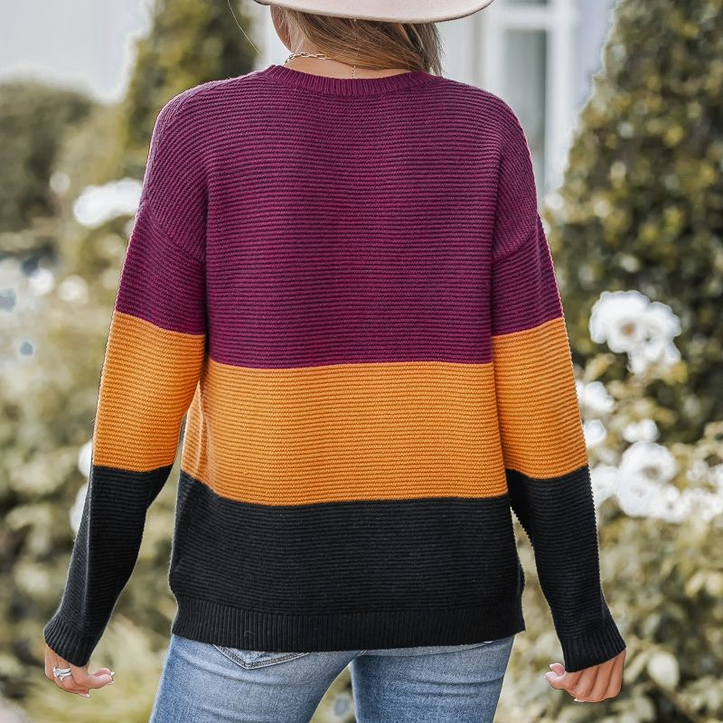 Women's Colorblock Striped Rib Sweater - Cupshe, 4 of 7