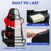 LUCKRACER Adjustable Reclining Ergonomic Faux Leather Swiveling PC & Racing Game Chair with Footrest - 2 of 4