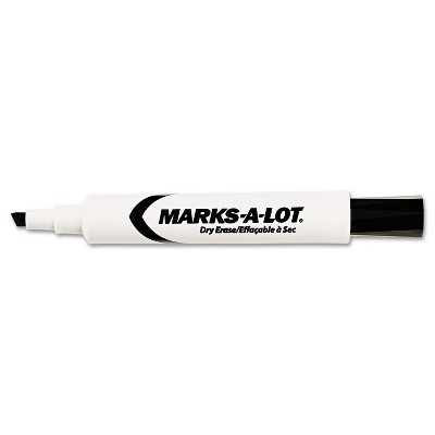 Avery Marks-A-Lot Desk-Style Dry Erase Marker Chisel Tip Black Dozen 24408