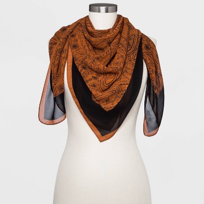 brown paisley scarf