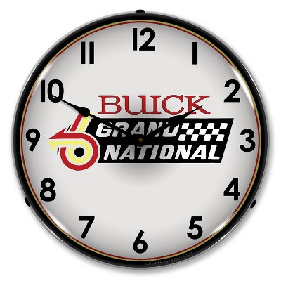 Collectable Sign & Clock | Buick Grand National logo LED Wall Clock Retro/Vintage, Lighted