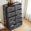 PAGED Drawer Dresser Large Capacity Chest of Drawers Fabric Storage Cabinet with Wooden Top for Living Room, Bedroom - 3 of 4