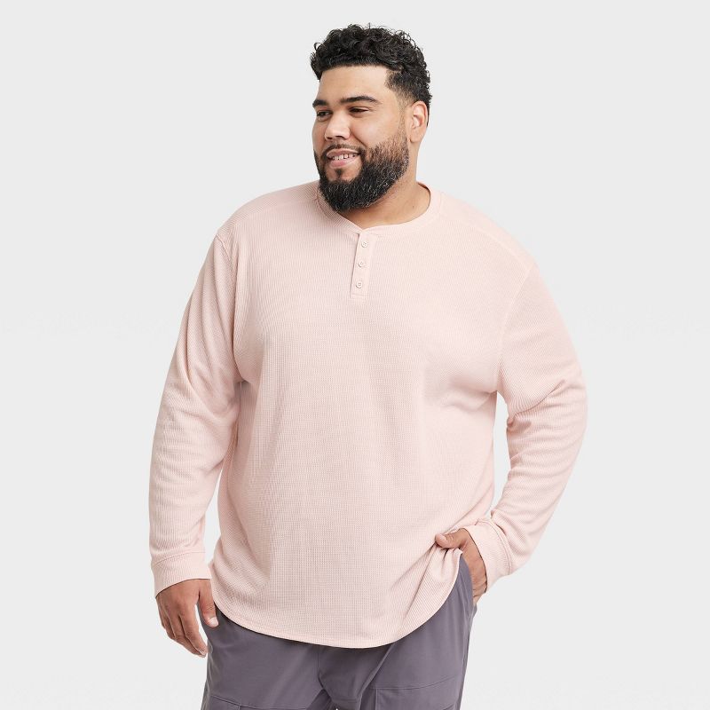 Men's Waffle-Knit Henley Athletic Top - All In Motion™, 1 of 3