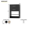 Short Tower Wood Built In Closet Organizer Unit, Wood Closet Organizer Starter Kit, Mounted Closet Systems with 2 Drawers - 3 of 4