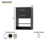 Short Tower Wood Built In Closet Organizer Unit, Wood Closet Organizer Starter Kit, Mounted Closet Systems with 2 Drawers - image 3 of 4