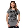 Womens Tacos Are The Answer T Shirt Funny Sarcastic Tequila Tee For Ladies - Crazy Dog Women's T Shirt - 2 of 4