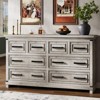 Farmhouse 8 Drawer Dresser for Bedroom,55" Wide Wood Rustic Chest of Drawers with Natural Texture - 2 of 4