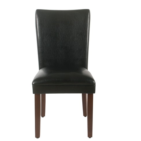 Set Of 2 Parsons Dining Chair Faux, Dining Chairs Faux Leather