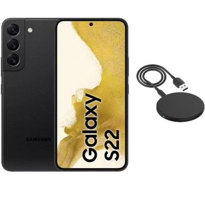 Refurbished Samsung Galaxy S22 5G S901U (T-Mobile Only) 128GB Phantom Black w/ Wireless Charger