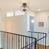 LLHZSY 13 1/5" Modern Ceiling Light Semi Flush-Mount 3-Light Fixture With Clear Glass for Hallway Bedroom Kitchen-Black - 4 of 4