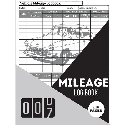 Mileage Log Book - by  Lev Marco (Paperback)