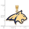 Black Bow Jewelry 14k Yellow Gold Plated Sterling Silver Montana State Bobcats NCAA Large Pendant - 2 of 3