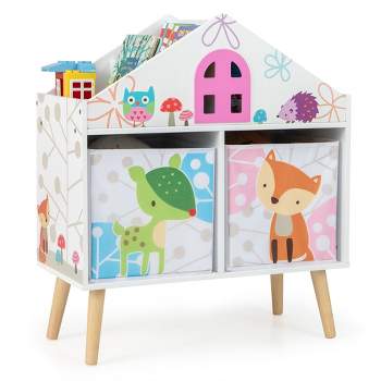 Costway Kids Dollhouse Bookshelf Toddler Book & Toy Storage Display Organizer Ideal Gift