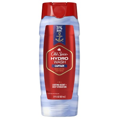 Old Spice Men's Body Wash Moisturizing Hydro Wash, Captain Scent, 21 oz