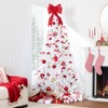Best Choice Products Premium White Hinged Artificial Christmas Pine Tree w/ Branch Tips, Metal Base - 2 of 4