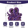 Green and Purple Cthulhu Octopus Bath Mat, Non-Slip Backing Water Absorbent Anime Rug for Gothic Bathroom Decor, Fantasy Game Room Gift - 2 of 4