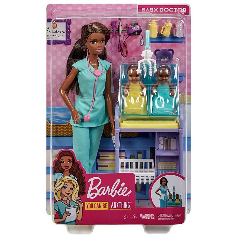 Barbie Baby Doctor Playset with Brunette Doll, 2 Infant Dolls, Exam Table and Accessories, 2 of 6