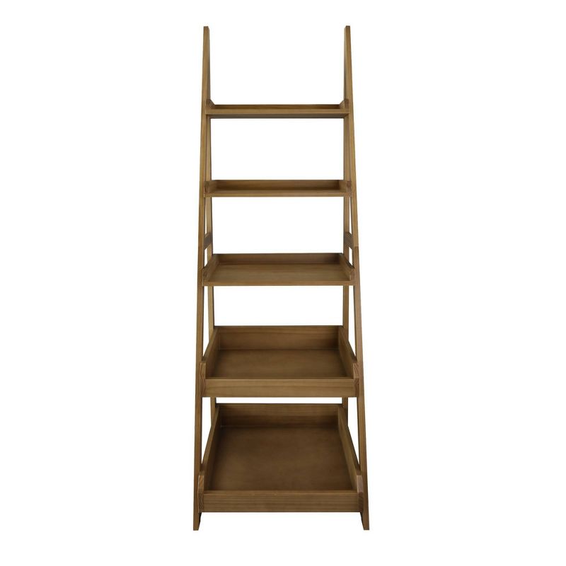 74&#34; 5 Shelf Ladder Bookcase Alpine Gray - Flora Home, 2 of 12