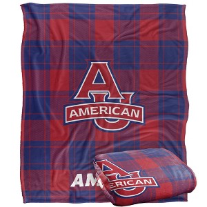 American University Campus Plaid Spirit Silky Touch Super Soft Throw Blanket 50x60 - 1 of 4