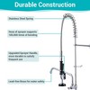 Aquaterior Kitchen Sink Faucet Pre-Rinse Commercial Faucet Wall Mount with Add-On Pull Down Chrome cUPC NSF ANSI CEC - 4 of 4