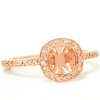 Pompeii3 1/3ct Diamond Engagement Halo Ring 14K Rose Gold Setting - 3 of 4